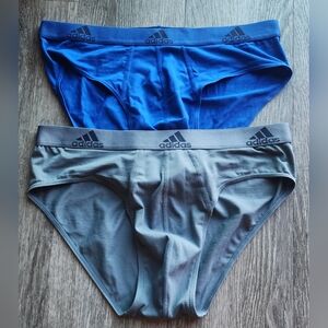 Adidas Blue and Gray Briefs Set